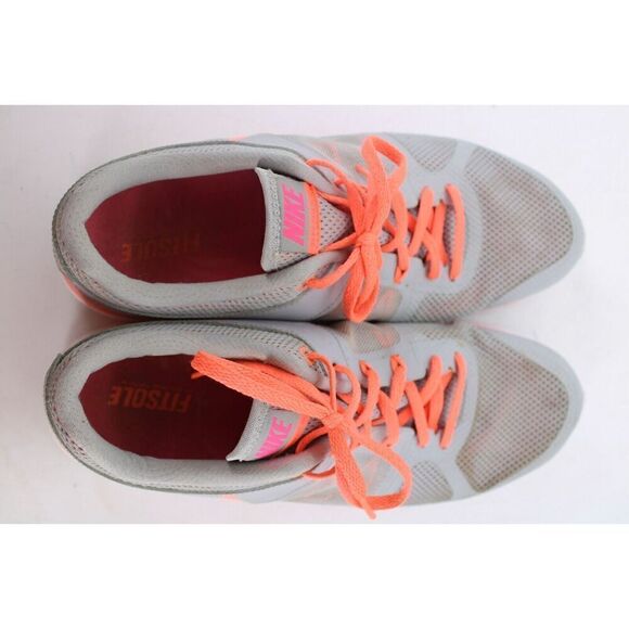 Nike Flex Run Running Shoes Sneakers 642767-081 Gray Orange Women’s Size 11 - Picture 10 of 11